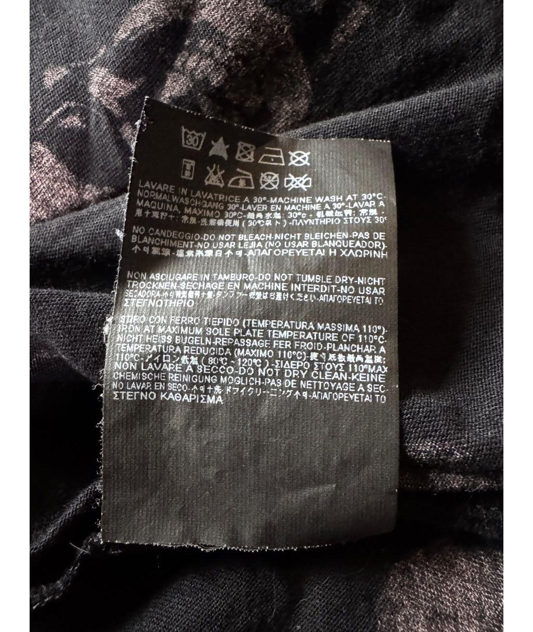 SAINT LAURENT Черная хлопковая футболка, фото 4