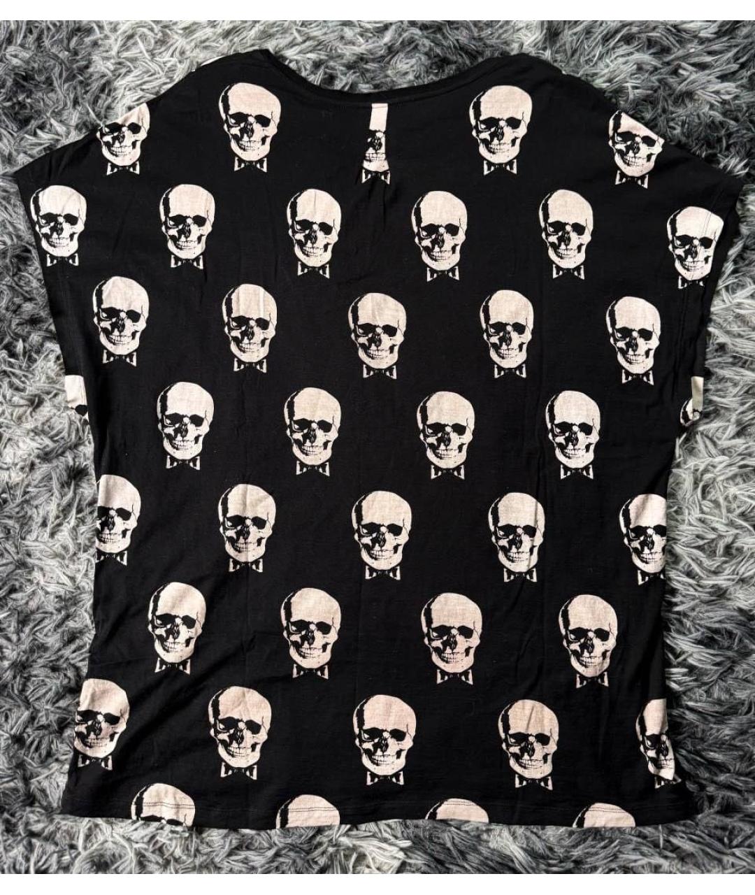 SAINT LAURENT Черная хлопковая футболка, фото 2