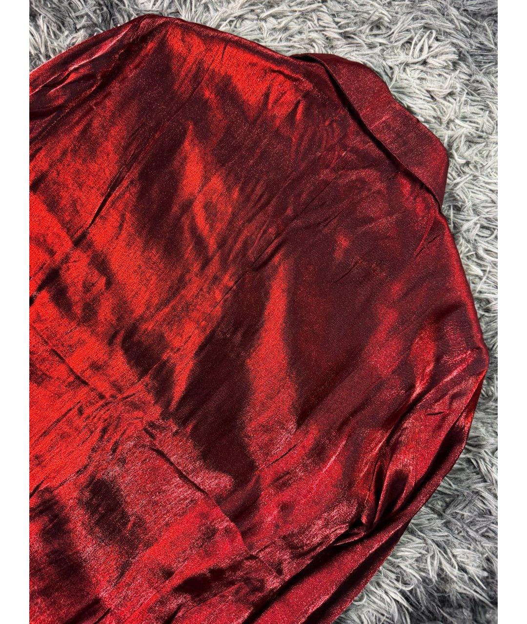 HAIDER ACKERMANN Красная хлопковая кэжуал рубашка, фото 3
