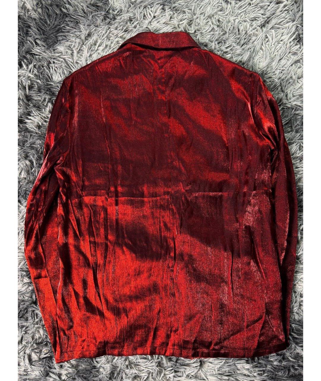 HAIDER ACKERMANN Красная хлопковая кэжуал рубашка, фото 2