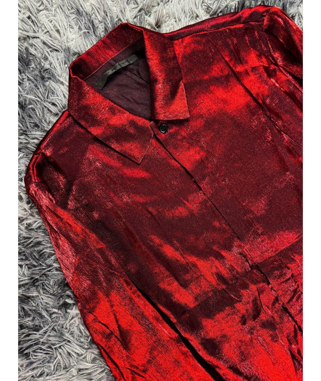 HAIDER ACKERMANN Красная хлопковая кэжуал рубашка, фото 5