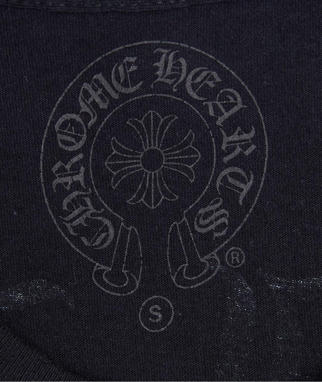 CHROME HEARTS Черная хлопковая футболка, фото 3