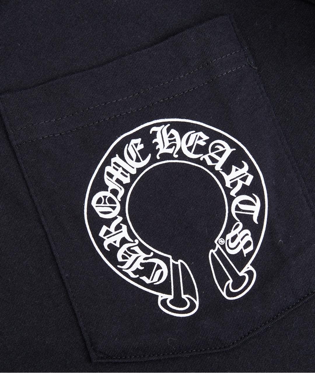 CHROME HEARTS Черная хлопковая футболка, фото 4
