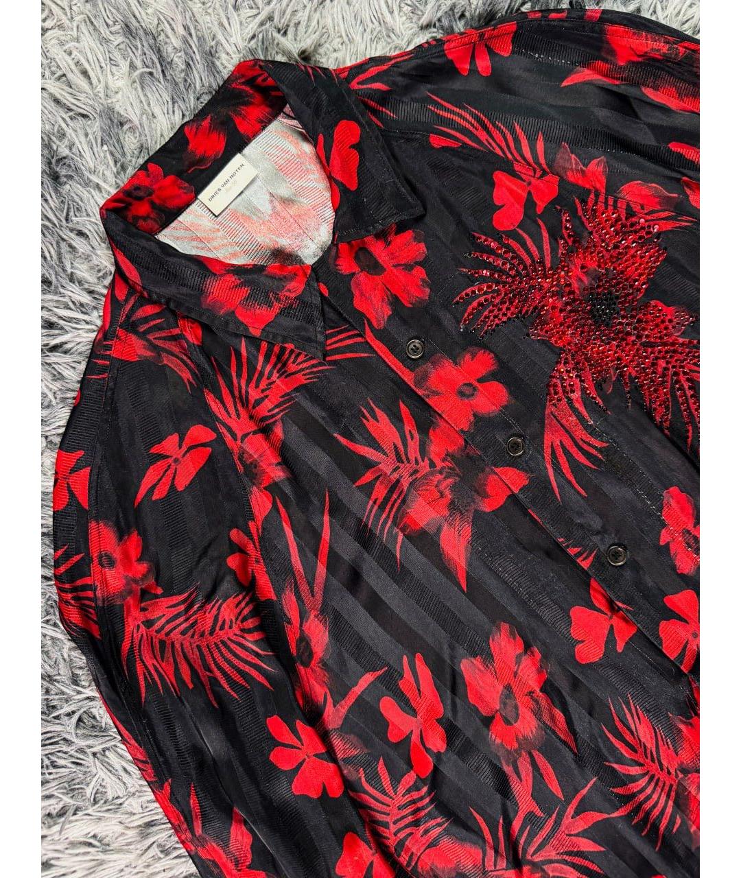 DRIES VAN NOTEN Красная кэжуал рубашка, фото 3