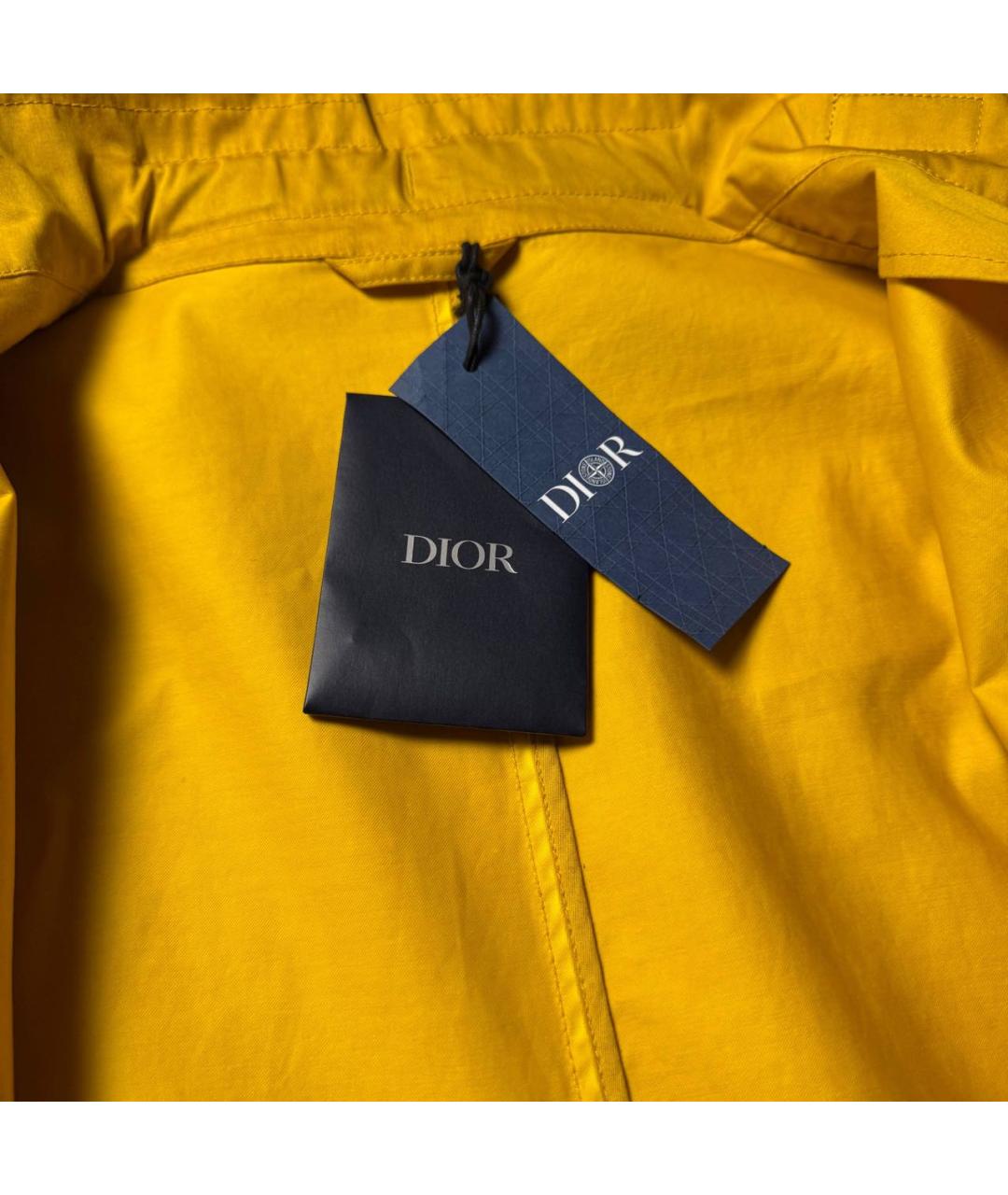 CHRISTIAN DIOR Желтая хлопко-эластановая куртка, фото 4