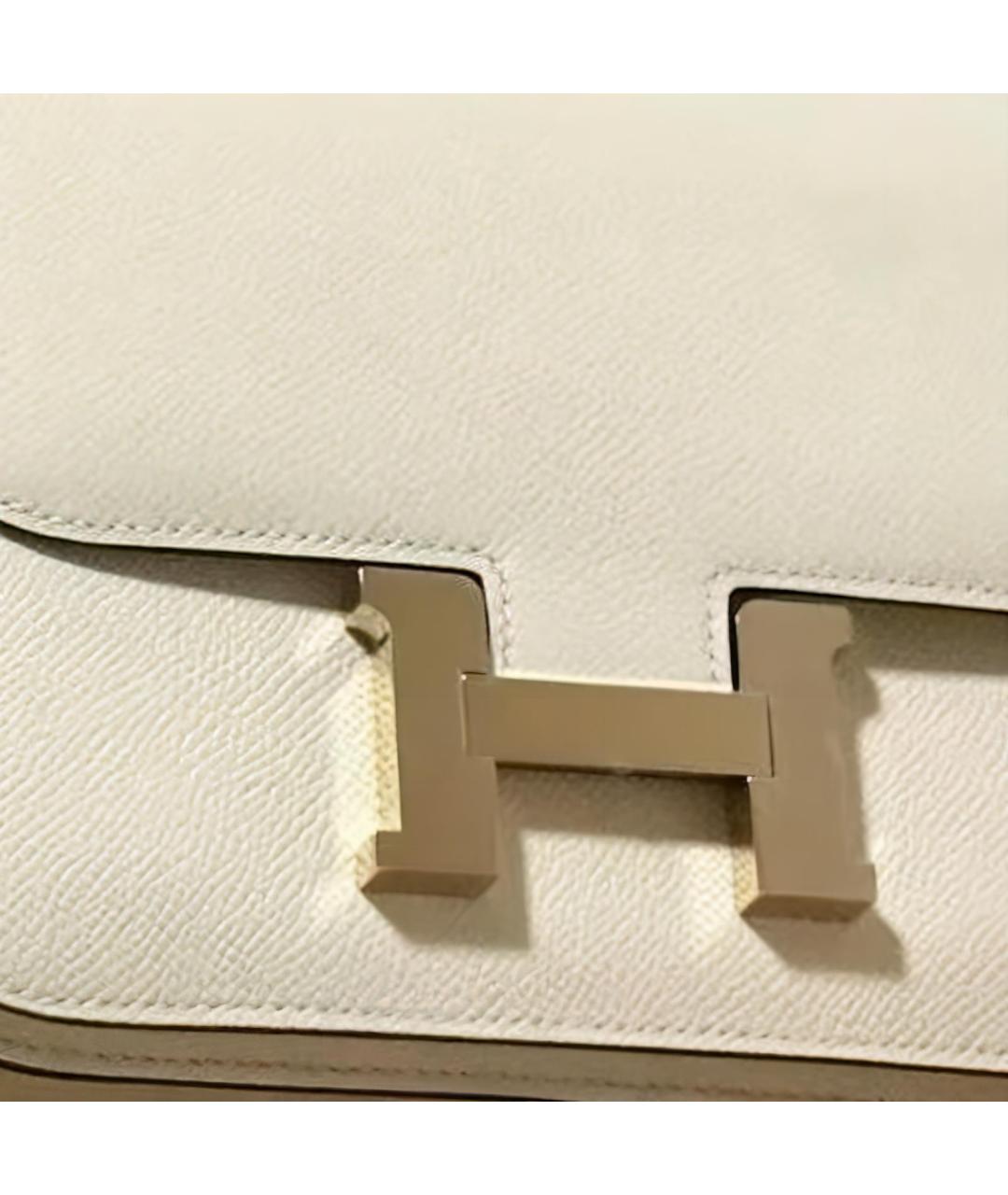HERMES Бежевая кожаная сумка через плечо, фото 2