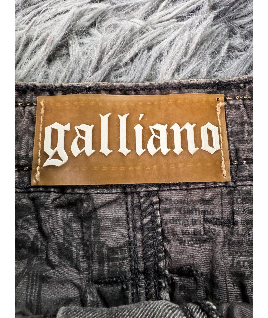 JOHN GALLIANO Серая хлопковая юбка миди, фото 4