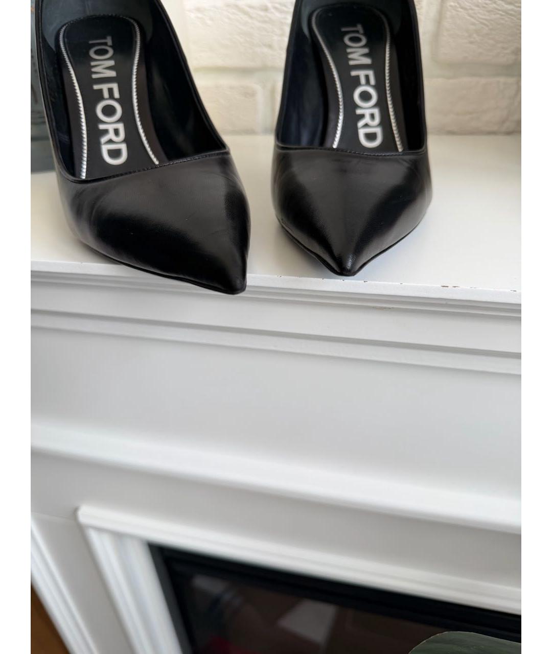 TOM FORD Черные кожаные туфли, фото 4