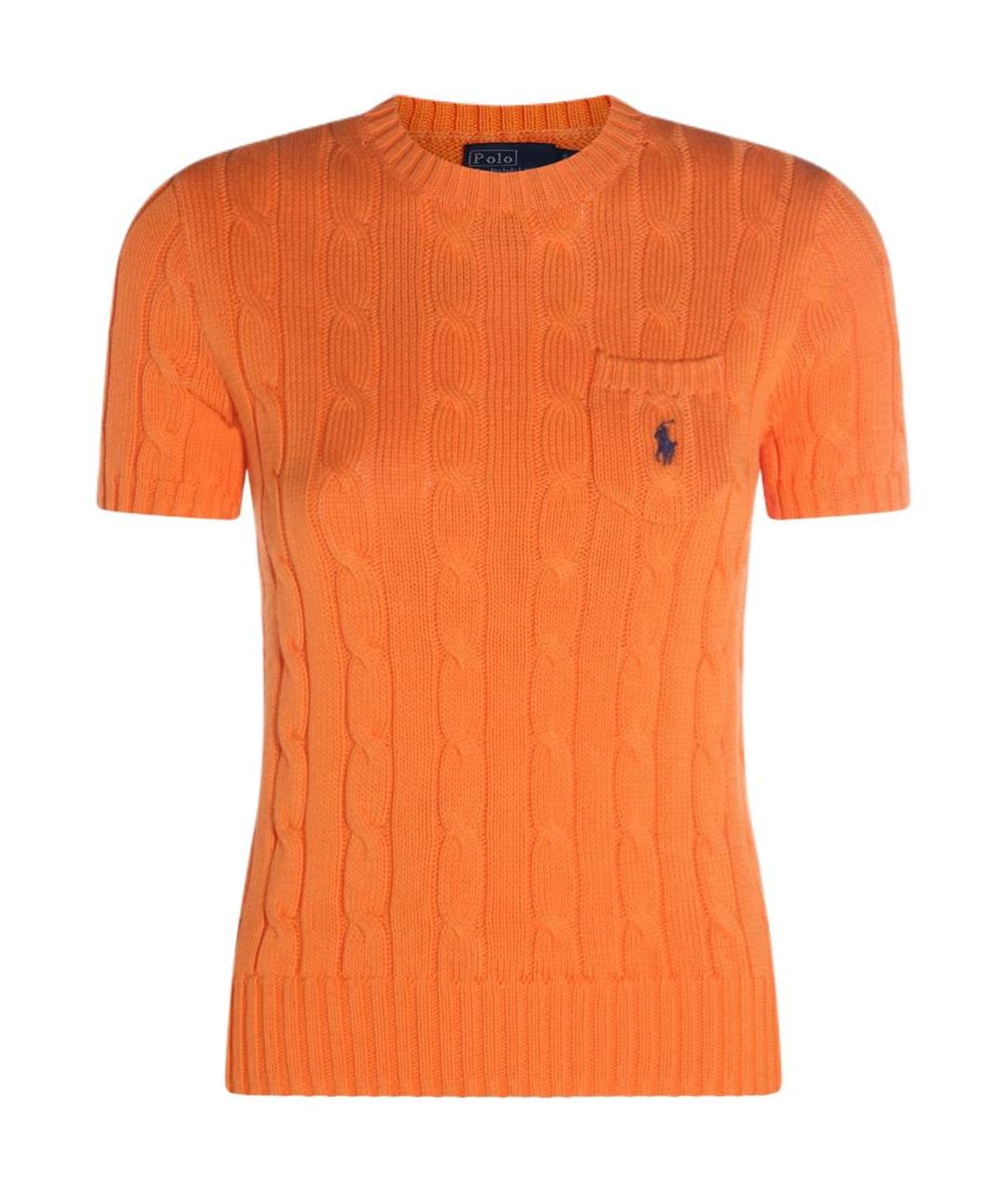 POLO RALPH LAUREN Оранжевый хлопковый джемпер / свитер, фото 1