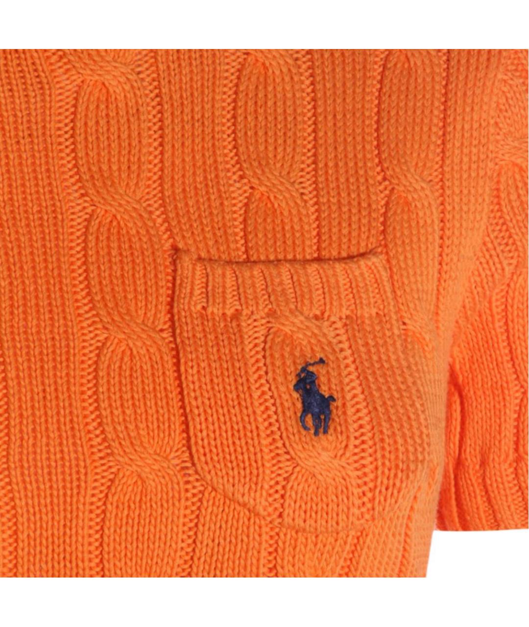 POLO RALPH LAUREN Оранжевый хлопковый джемпер / свитер, фото 5