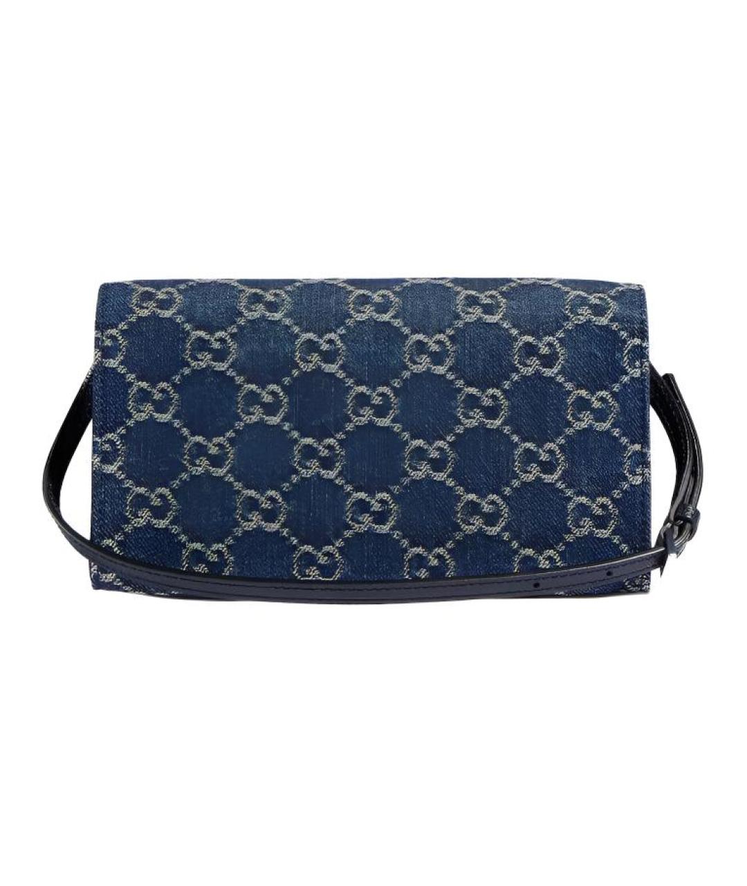GUCCI Синяя деним сумка через плечо, фото 3