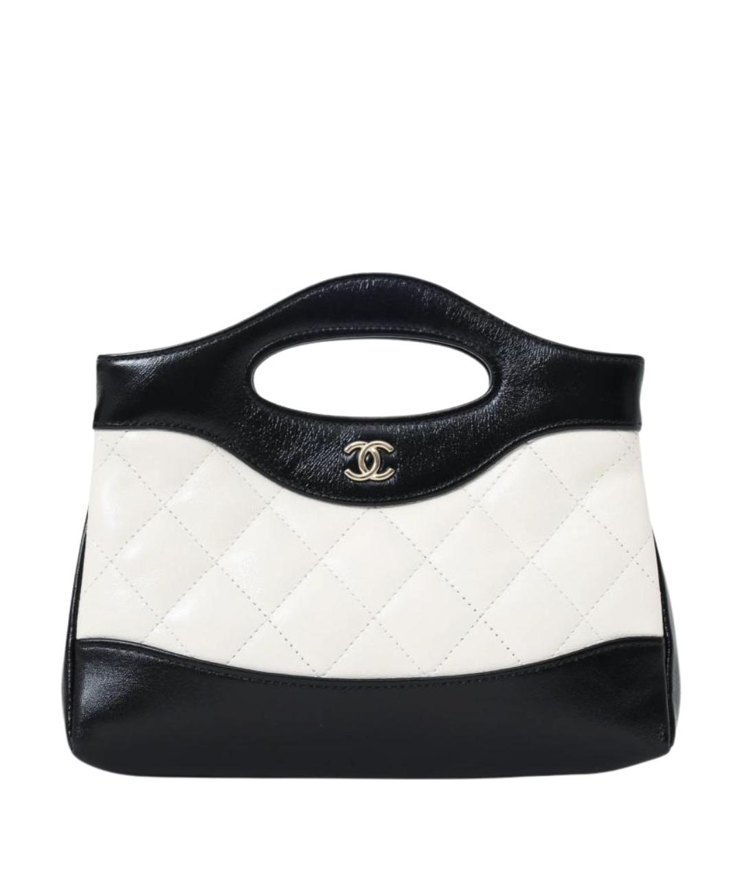 CHANEL Белая кожаная сумка тоут, фото 1
