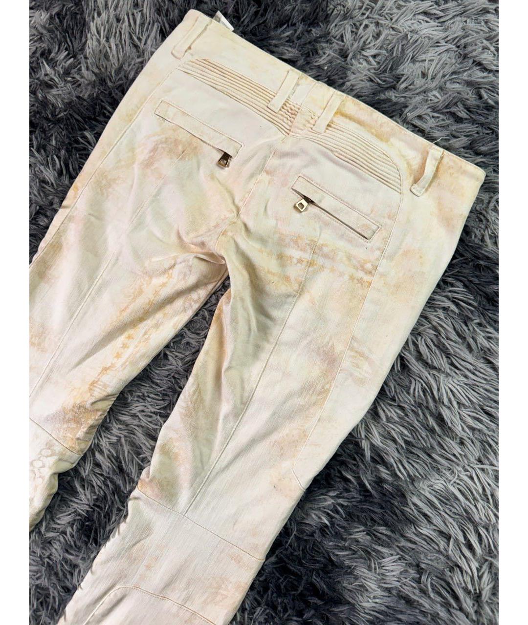 BALMAIN Бежевые хлопковые джинсы скинни, фото 3