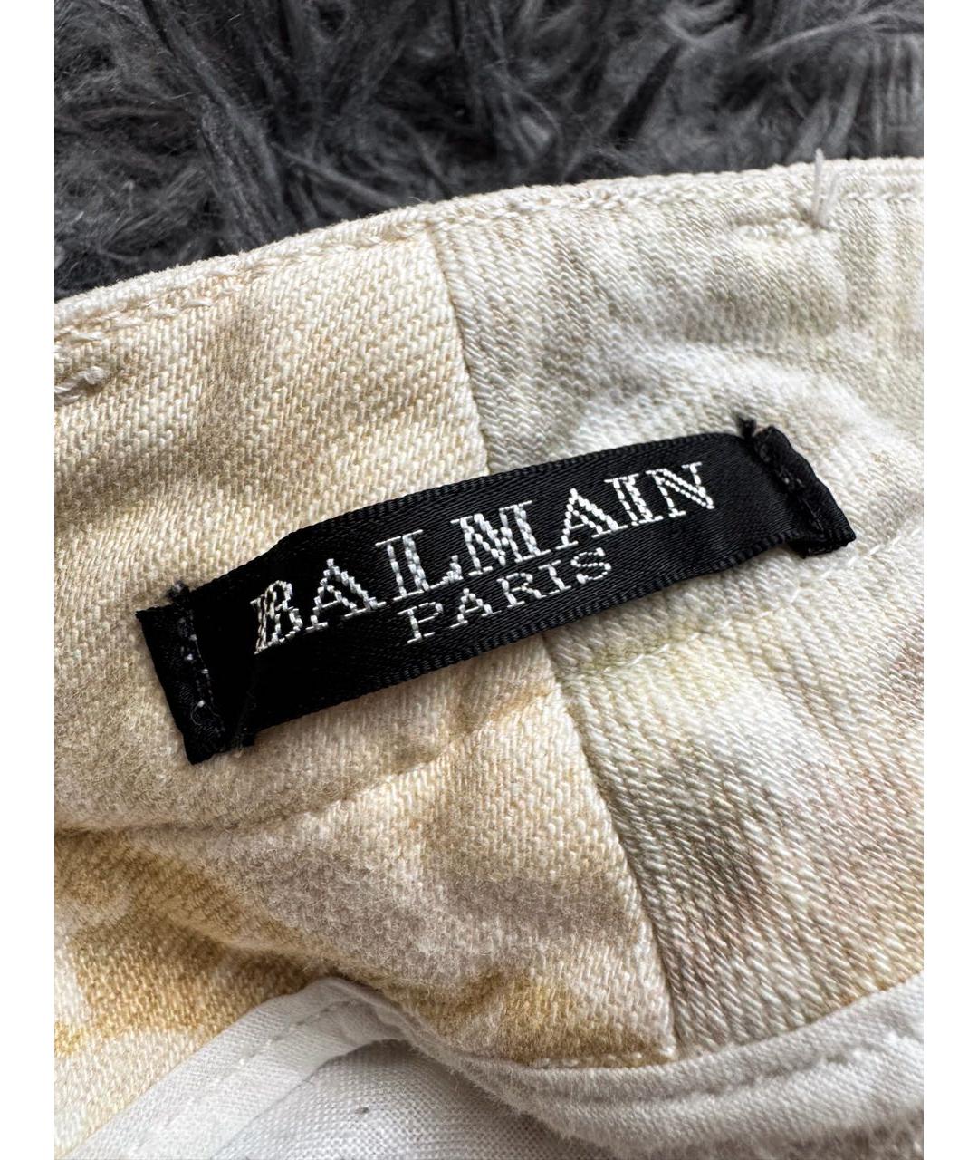BALMAIN Бежевые хлопковые джинсы скинни, фото 6