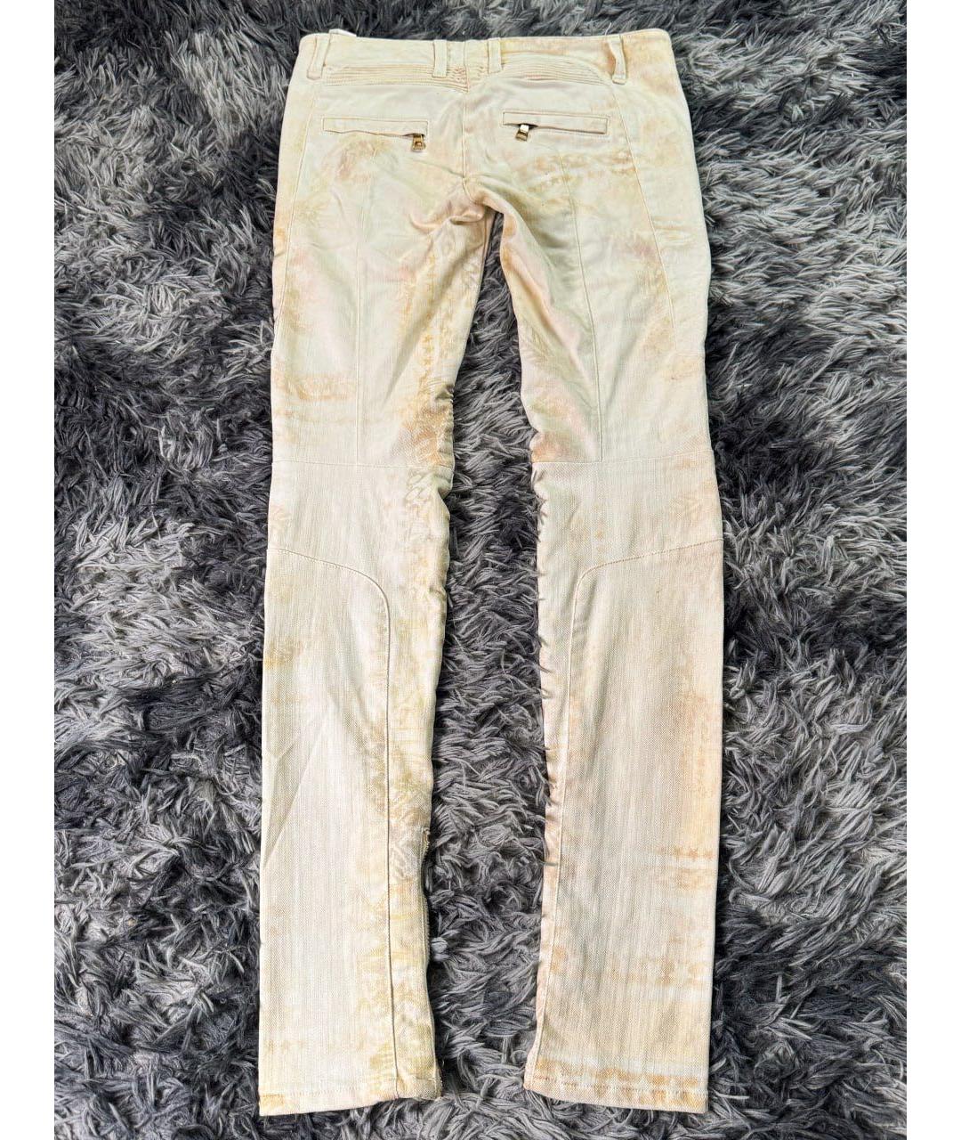 BALMAIN Бежевые хлопковые джинсы скинни, фото 2