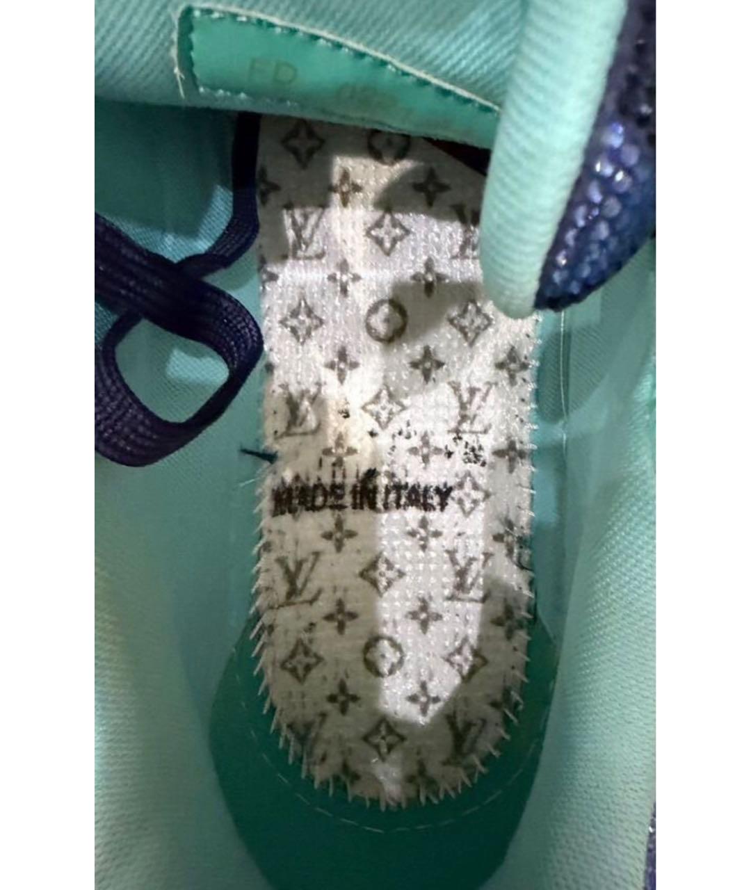 LOUIS VUITTON Темно-синие низкие кроссовки / кеды, фото 2