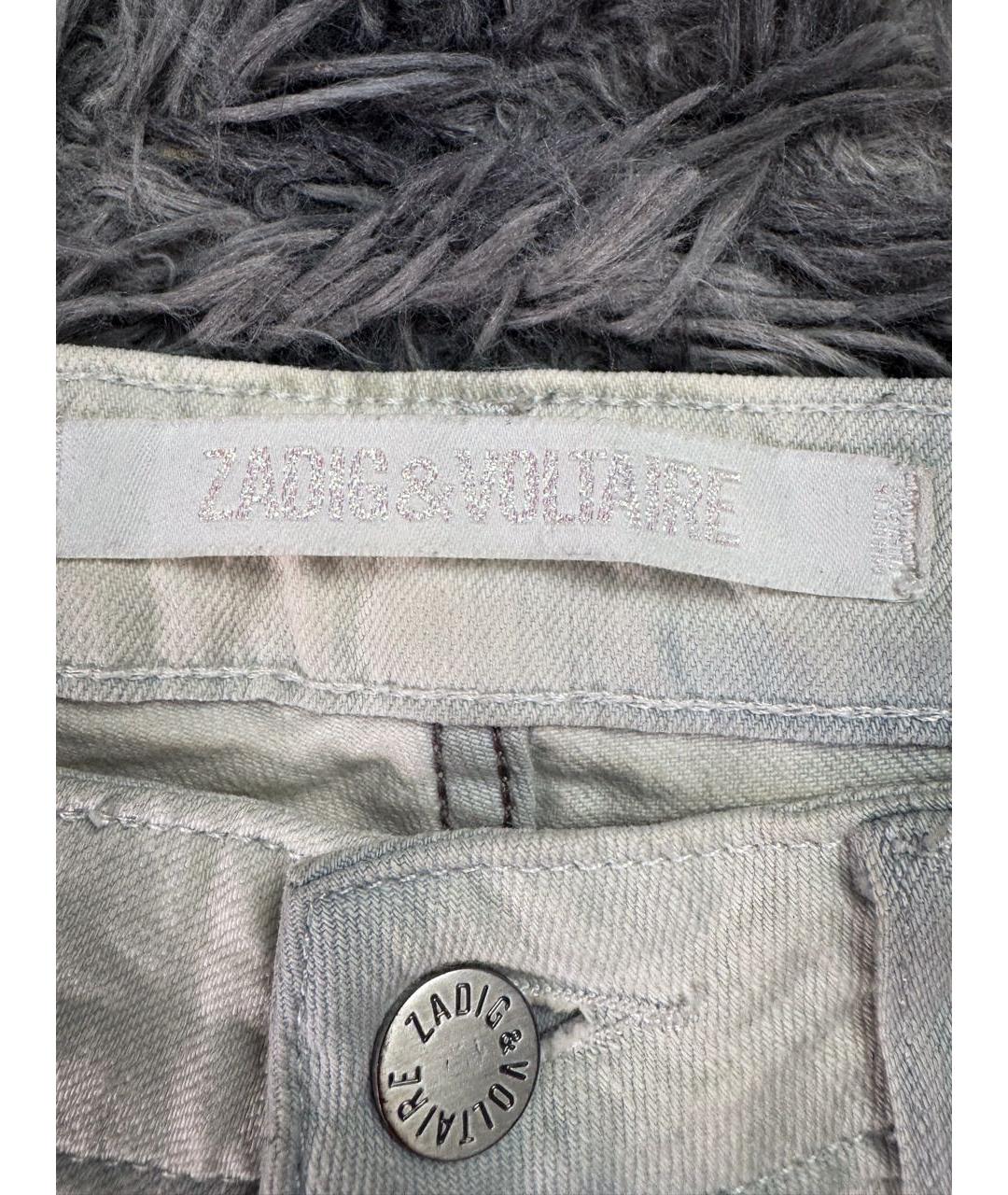 ZADIG & VOLTAIRE Белые хлопковые джинсы скинни, фото 7