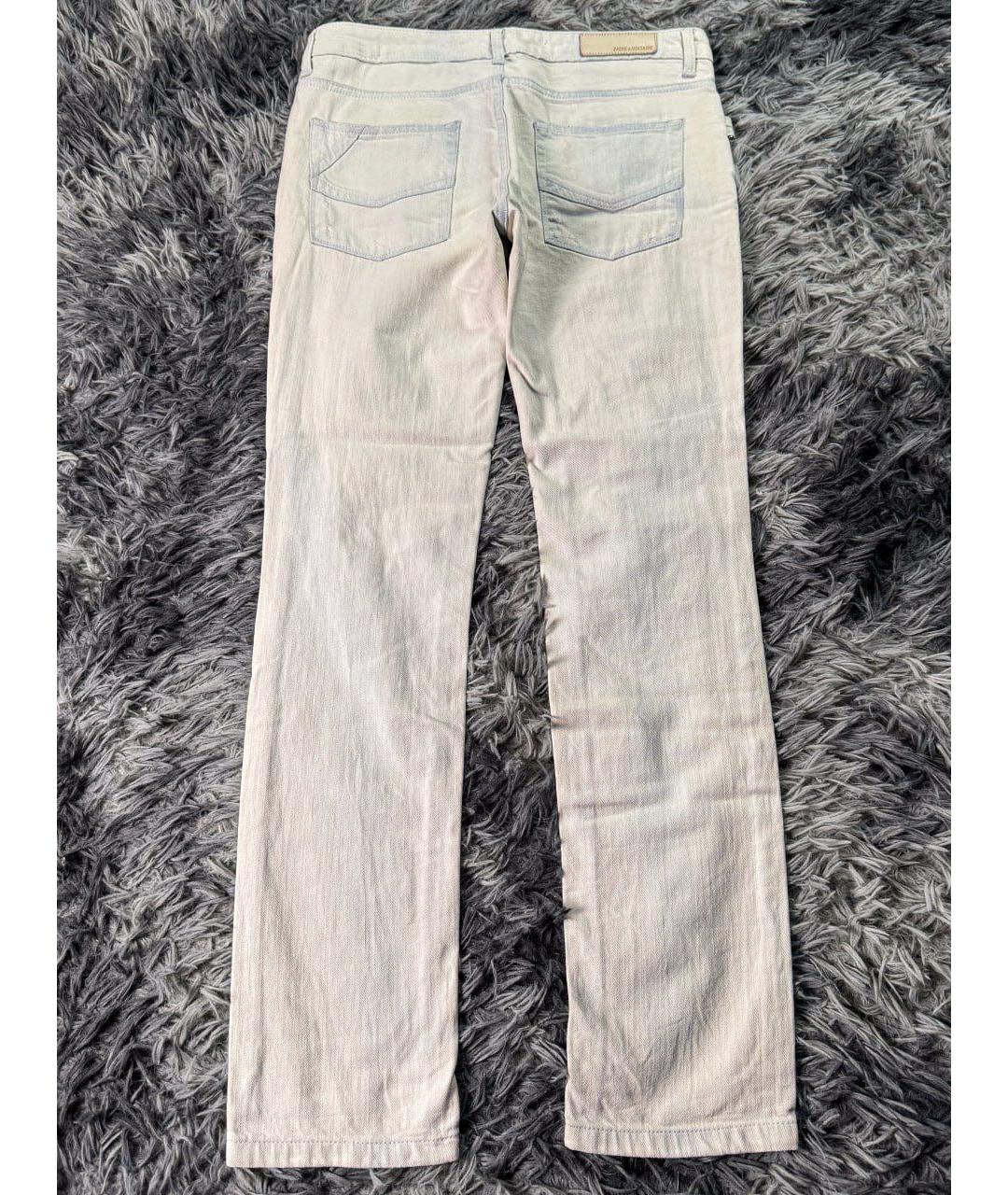 ZADIG & VOLTAIRE Белые хлопковые джинсы скинни, фото 2