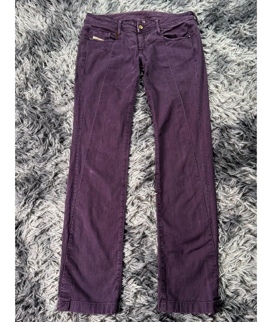 DIESEL Фиолетовые хлопковые джинсы скинни, фото 6