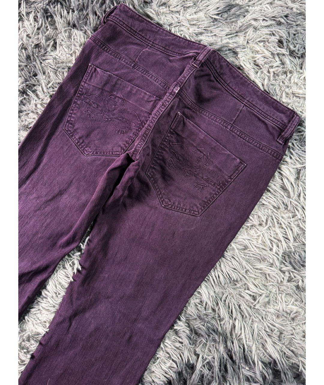 DIESEL Фиолетовые хлопковые джинсы скинни, фото 3
