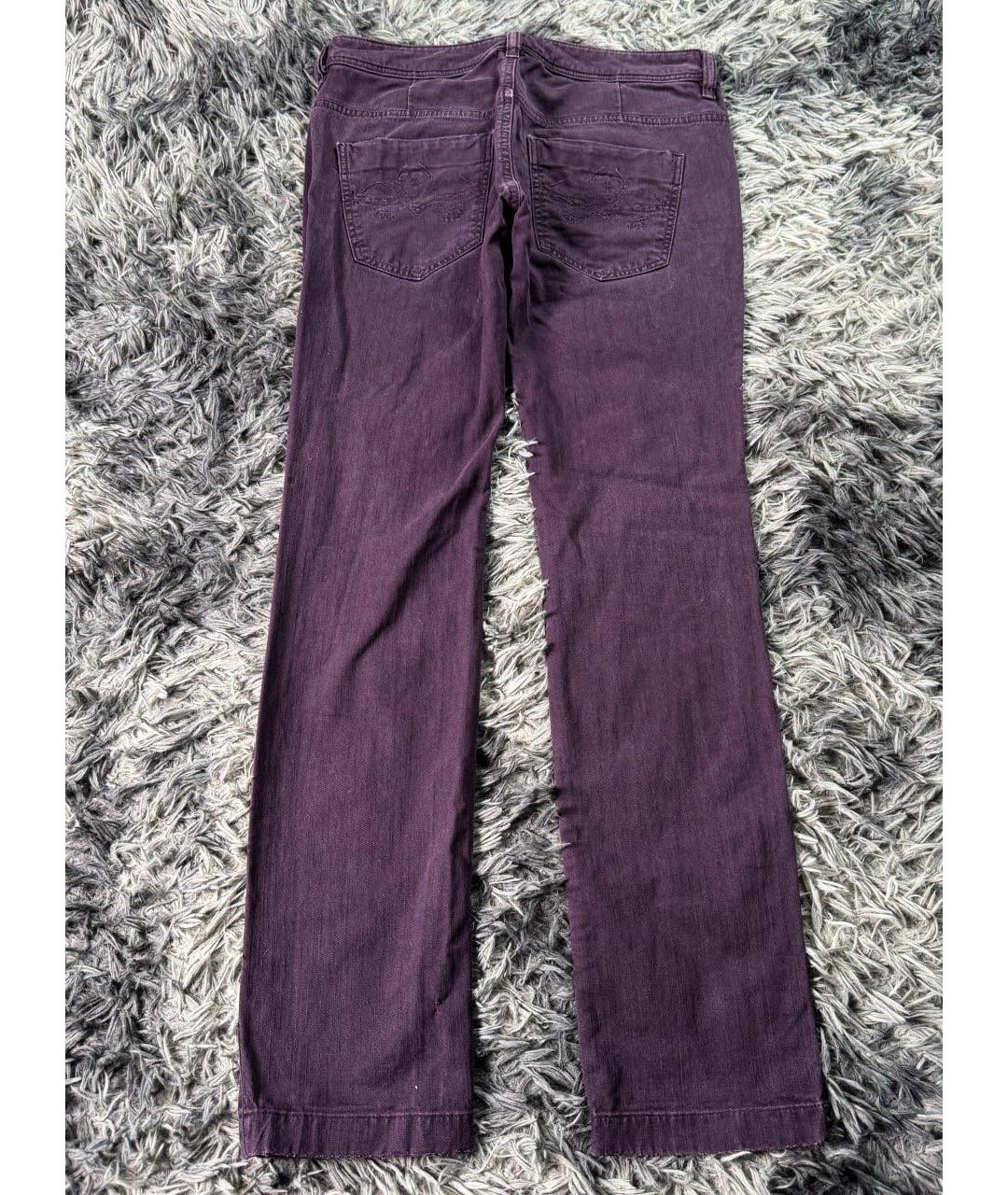 DIESEL Фиолетовые хлопковые джинсы скинни, фото 2