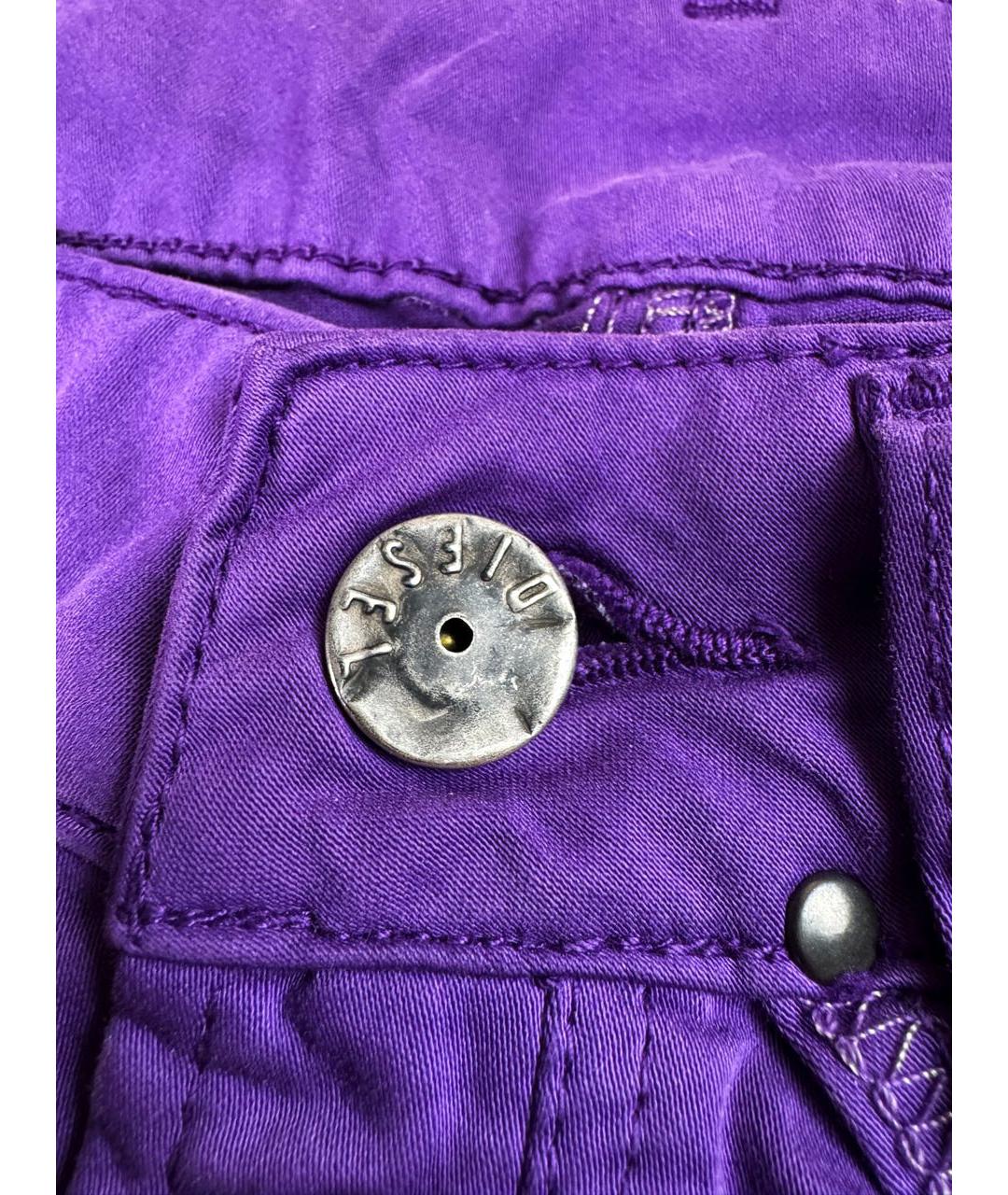 DIESEL Фиолетовые хлопковые джинсы скинни, фото 6