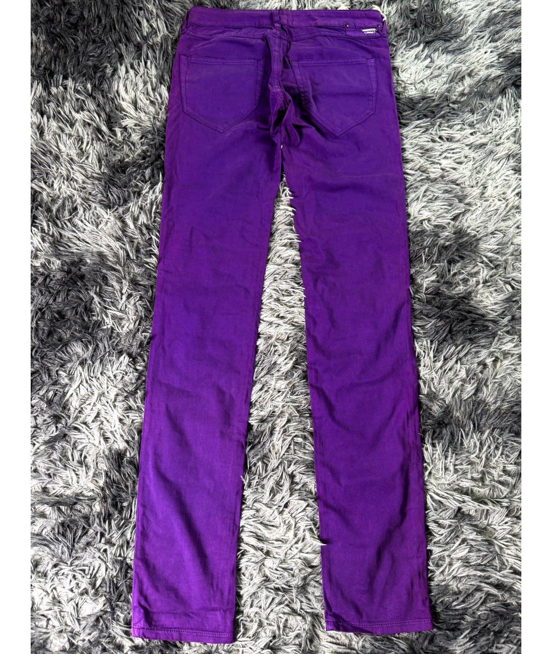 DIESEL Фиолетовые хлопковые джинсы скинни, фото 2