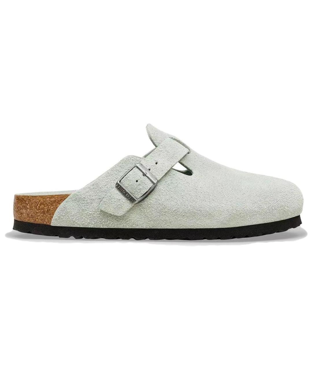 BIRKENSTOCK Зеленые замшевые сандалии, фото 1