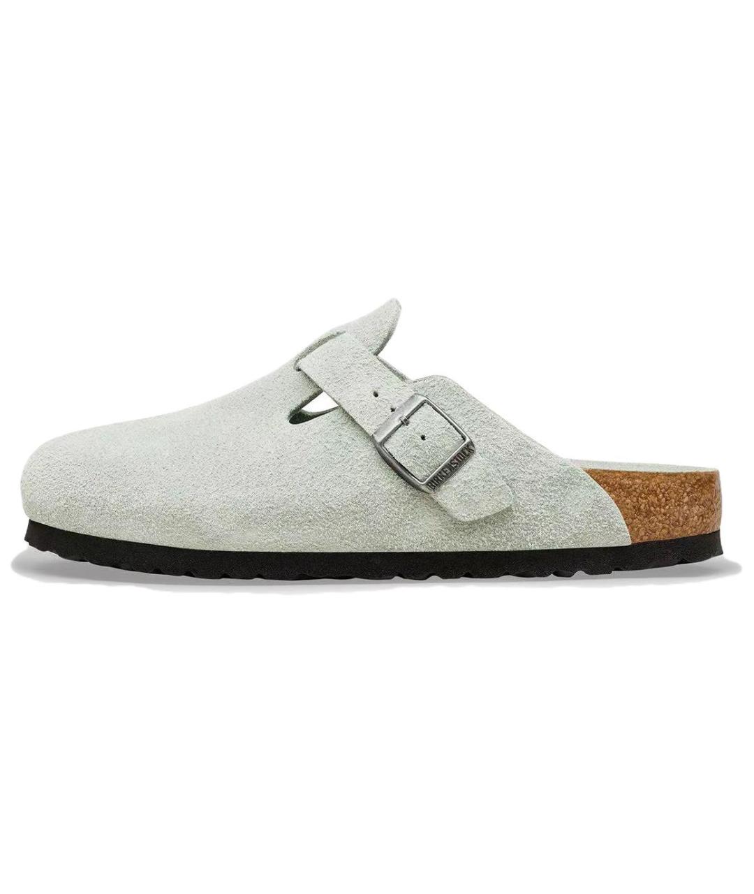 BIRKENSTOCK Зеленые замшевые сандалии, фото 4