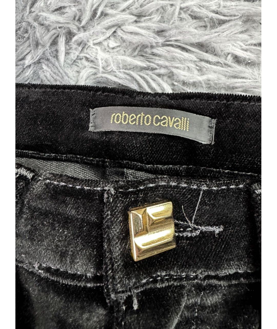 ROBERTO CAVALLI Черные хлопковые джинсы, фото 6
