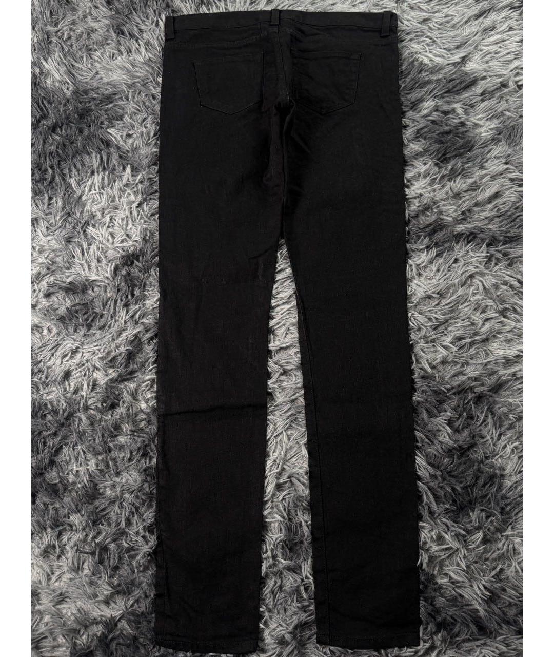 SAINT LAURENT Черные хлопковые джинсы скинни, фото 2