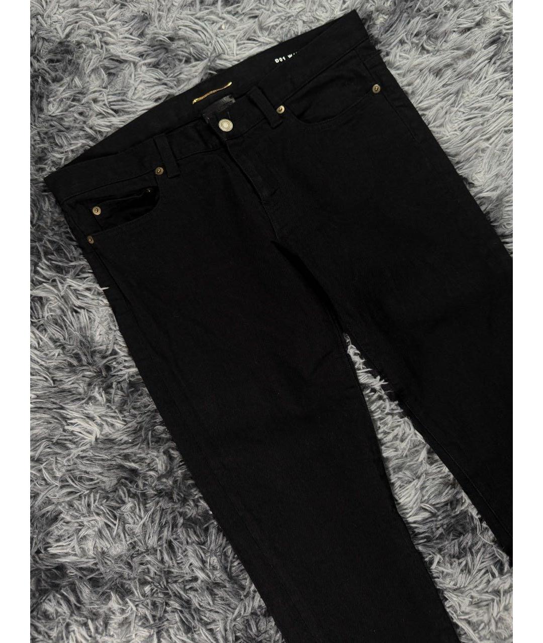 SAINT LAURENT Черные хлопковые джинсы скинни, фото 4