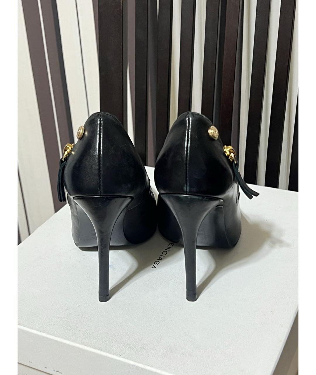 LOVE MOSCHINO Черные кожаные туфли, фото 4