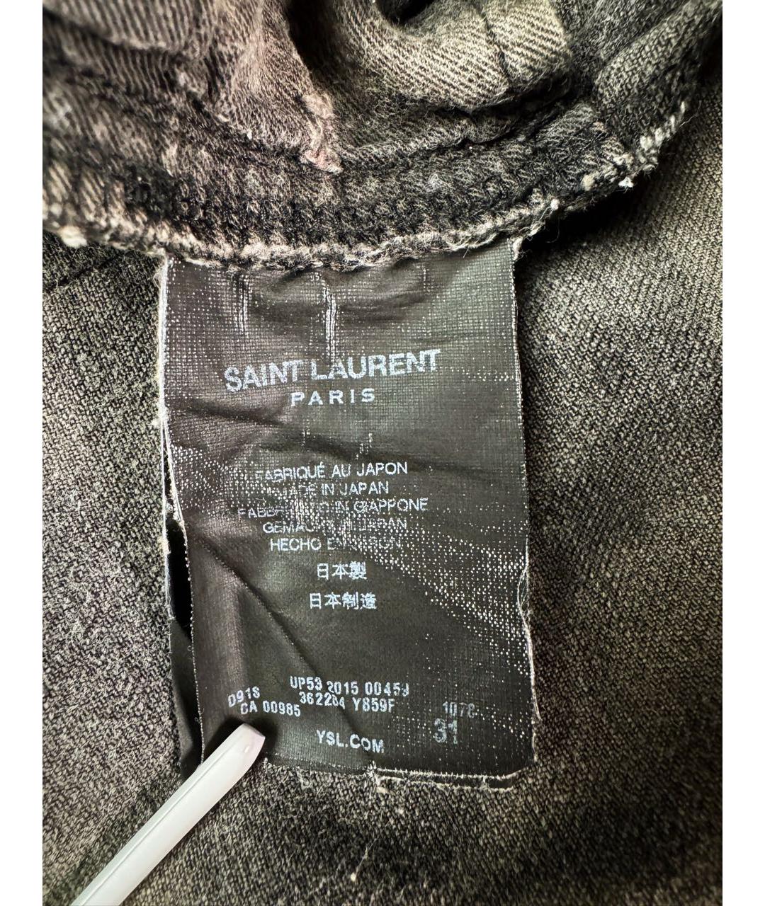 SAINT LAURENT Бежевые хлопковые джинсы скинни, фото 7