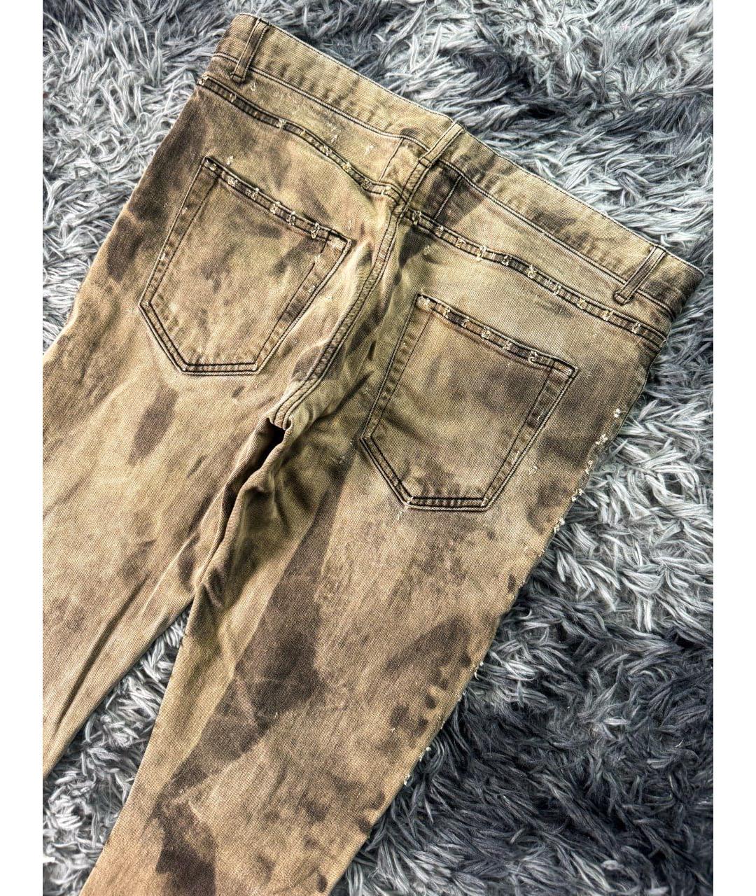 SAINT LAURENT Бежевые хлопковые джинсы скинни, фото 3