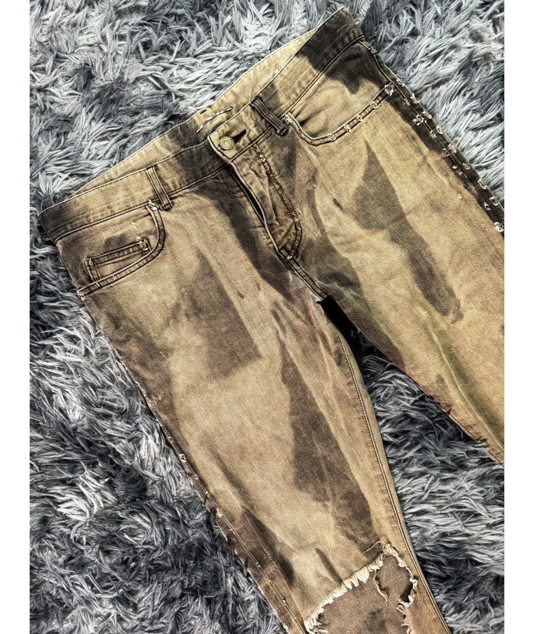 SAINT LAURENT Бежевые хлопковые джинсы скинни, фото 4