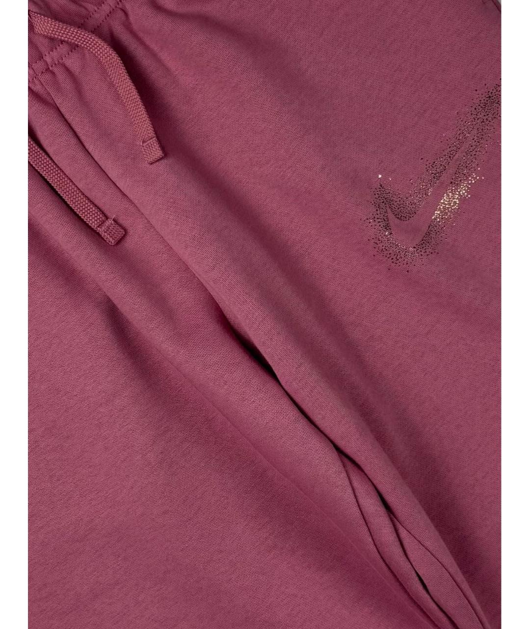 NIKE Розовые хлопковые спортивные брюки и шорты, фото 4