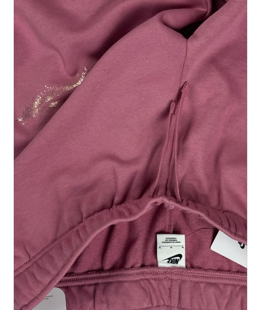 NIKE Розовые хлопковые спортивные брюки и шорты, фото 5