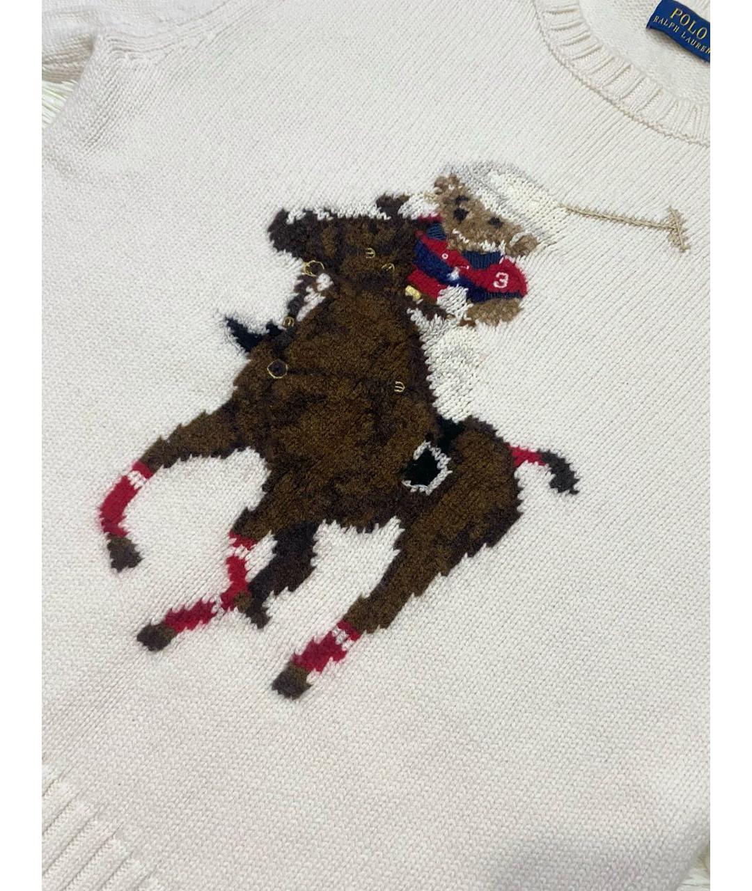 POLO RALPH LAUREN Бежевый хлопковый джемпер / свитер, фото 5