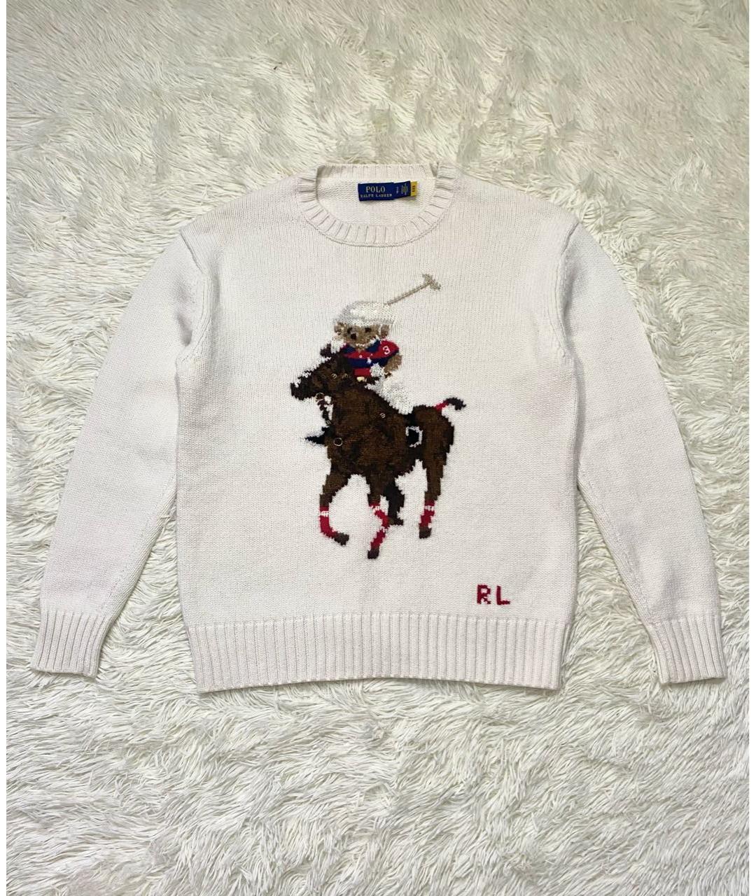 POLO RALPH LAUREN Бежевый хлопковый джемпер / свитер, фото 9