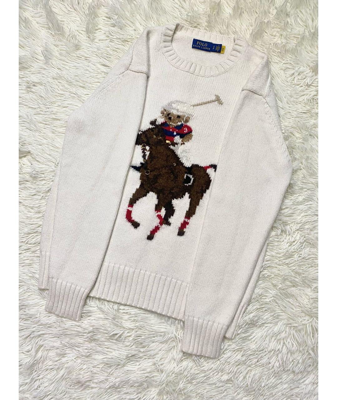POLO RALPH LAUREN Бежевый хлопковый джемпер / свитер, фото 7