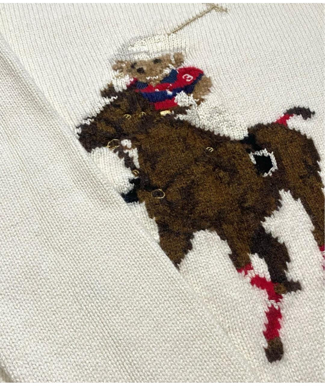 POLO RALPH LAUREN Бежевый хлопковый джемпер / свитер, фото 6