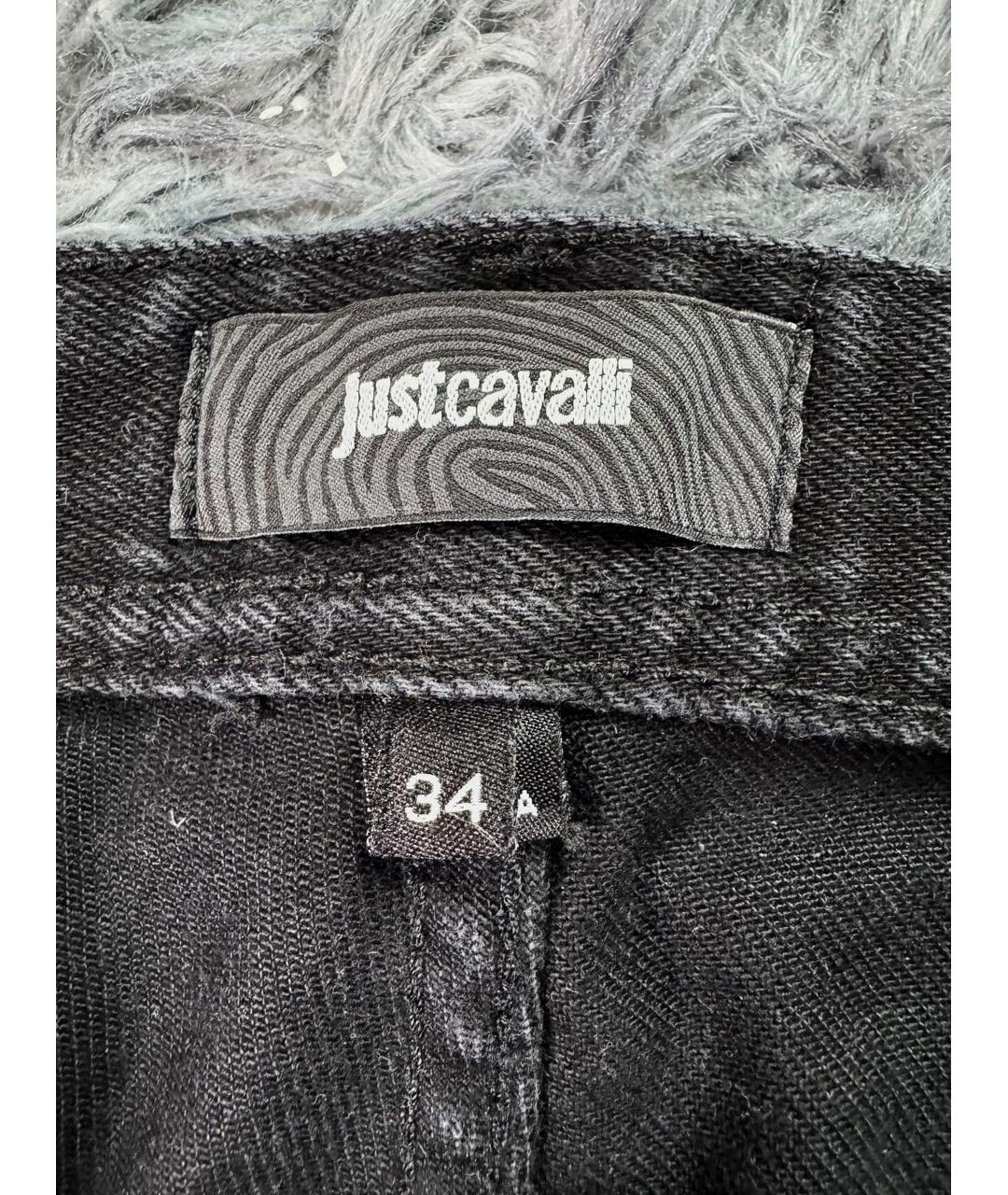 JUST CAVALLI Черные хлопковые джинсы скинни, фото 6