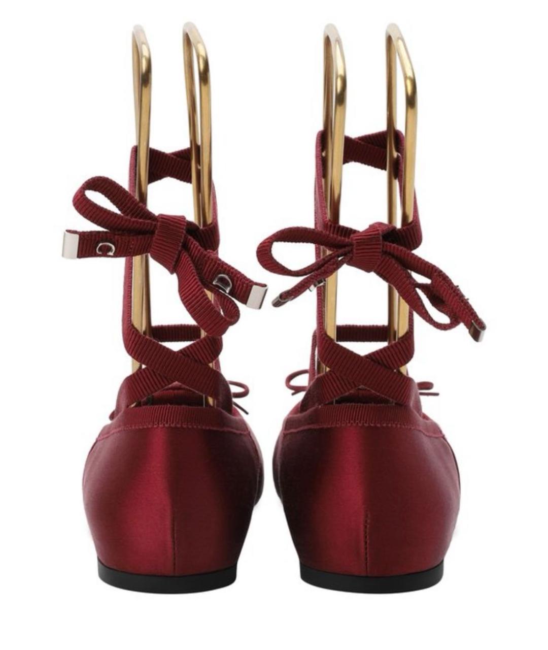 CHRISTIAN DIOR Бордовые балетки, фото 4