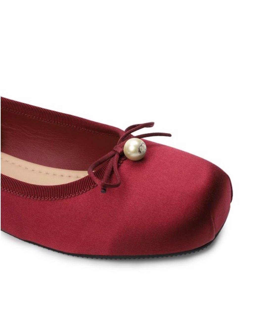 CHRISTIAN DIOR Бордовые балетки, фото 6