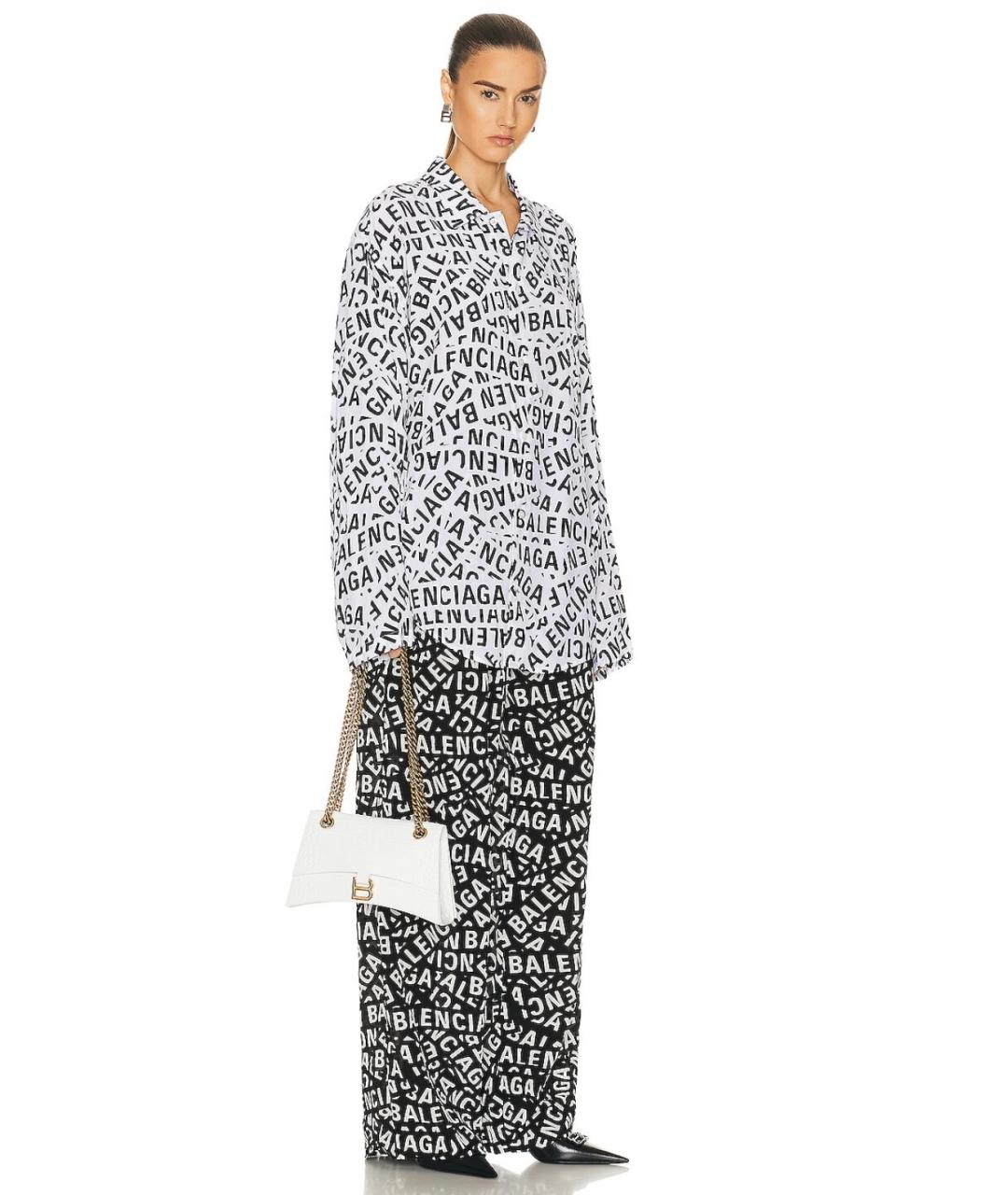 BALENCIAGA Белая кожаная сумка через плечо, фото 2