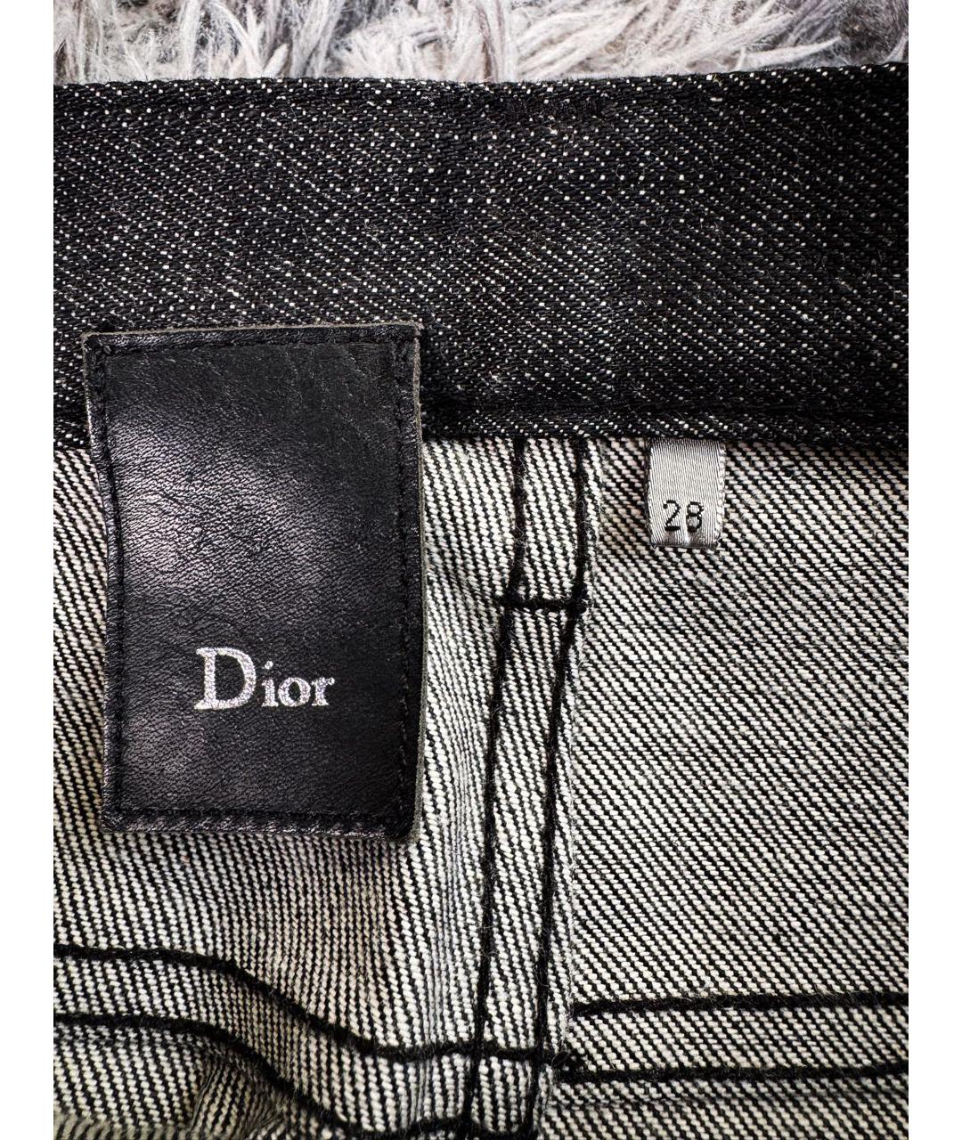 CHRISTIAN DIOR Черные хлопковые джинсы скинни, фото 5