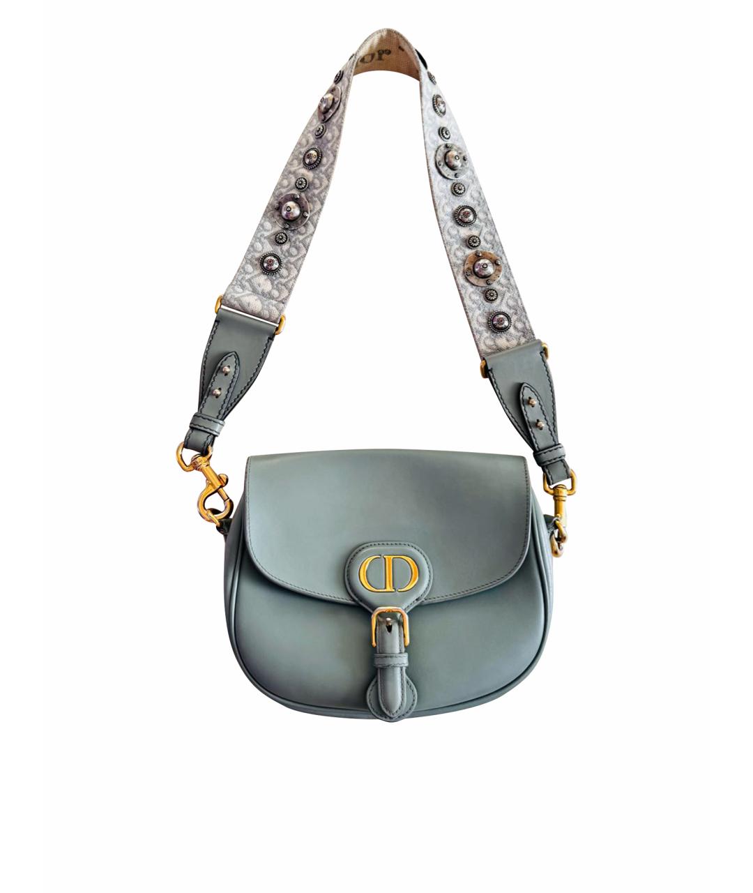 CHRISTIAN DIOR Серая кожаная поясная сумка, фото 1