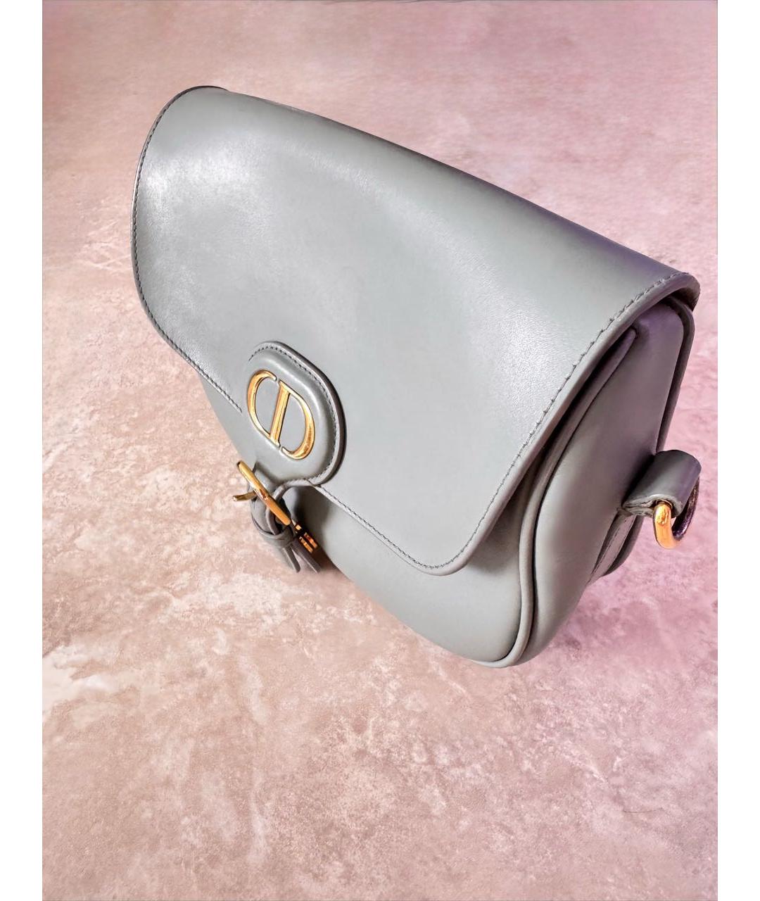 CHRISTIAN DIOR Серая кожаная поясная сумка, фото 2