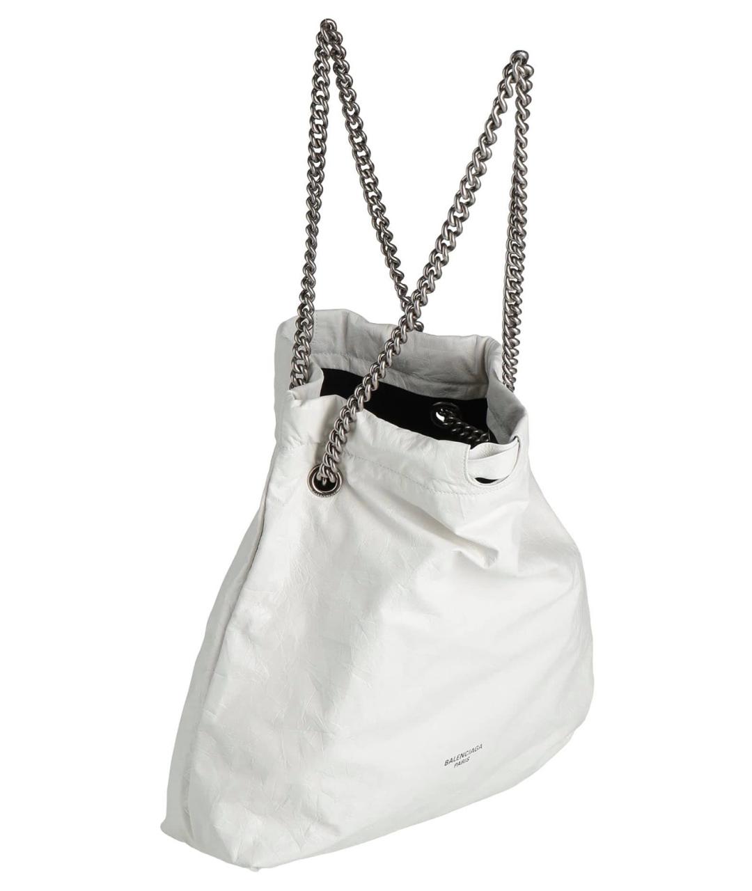 BALENCIAGA Белая кожаная сумка тоут, фото 3